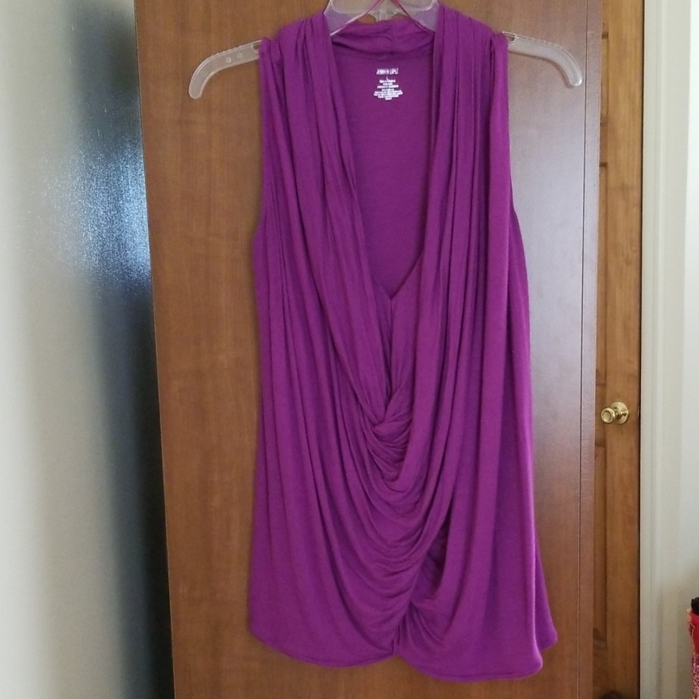J Lo purple tank